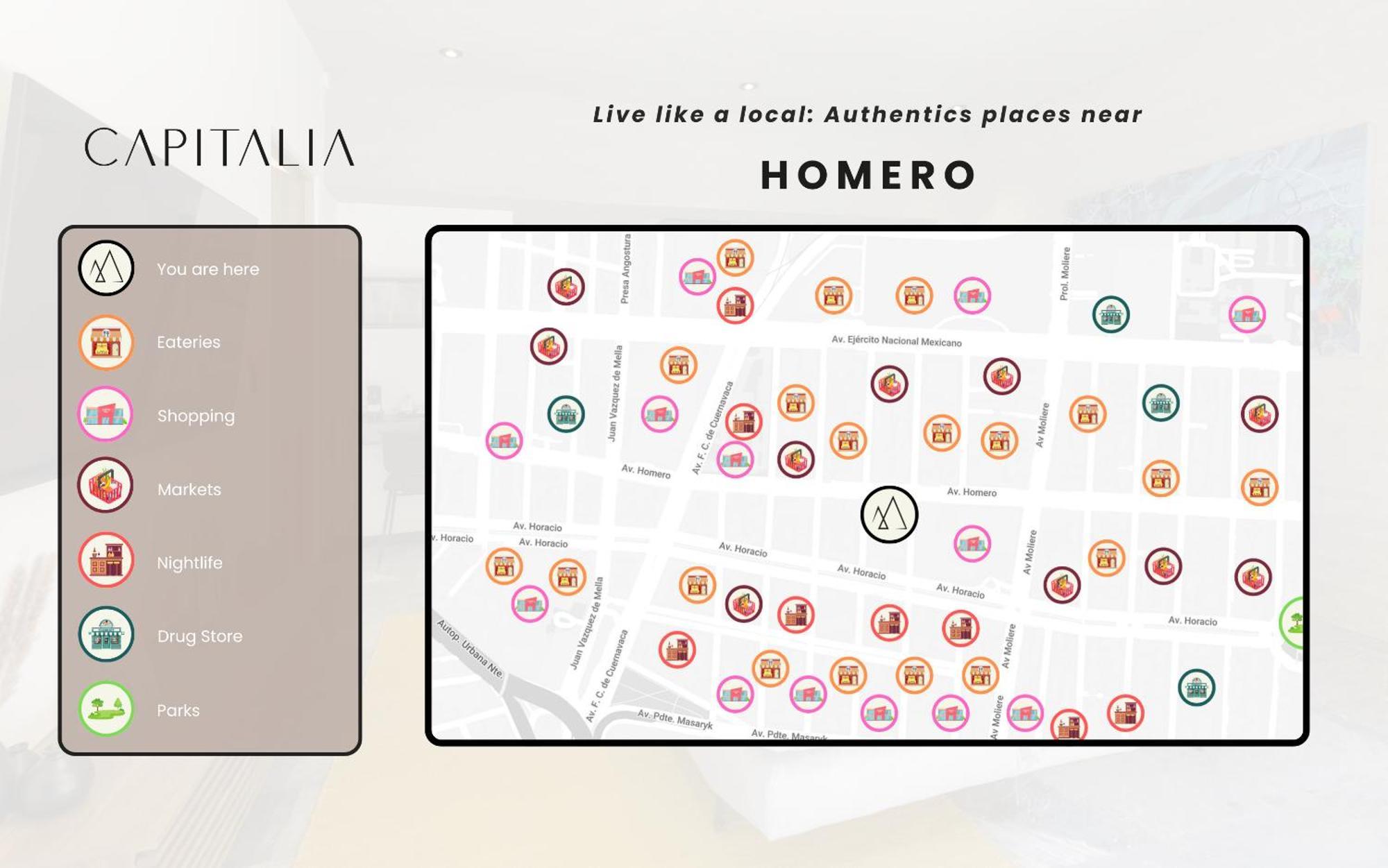 Capitalia - Luxury Apartments - Homero Mexico City Exteriör bild